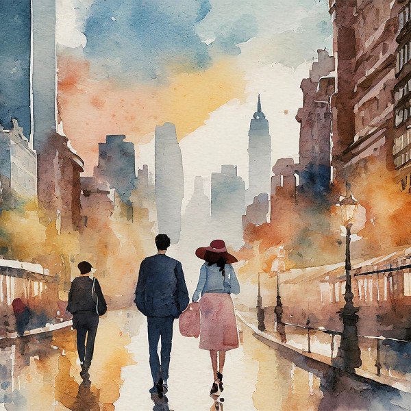 CITY WATERCOLOR
